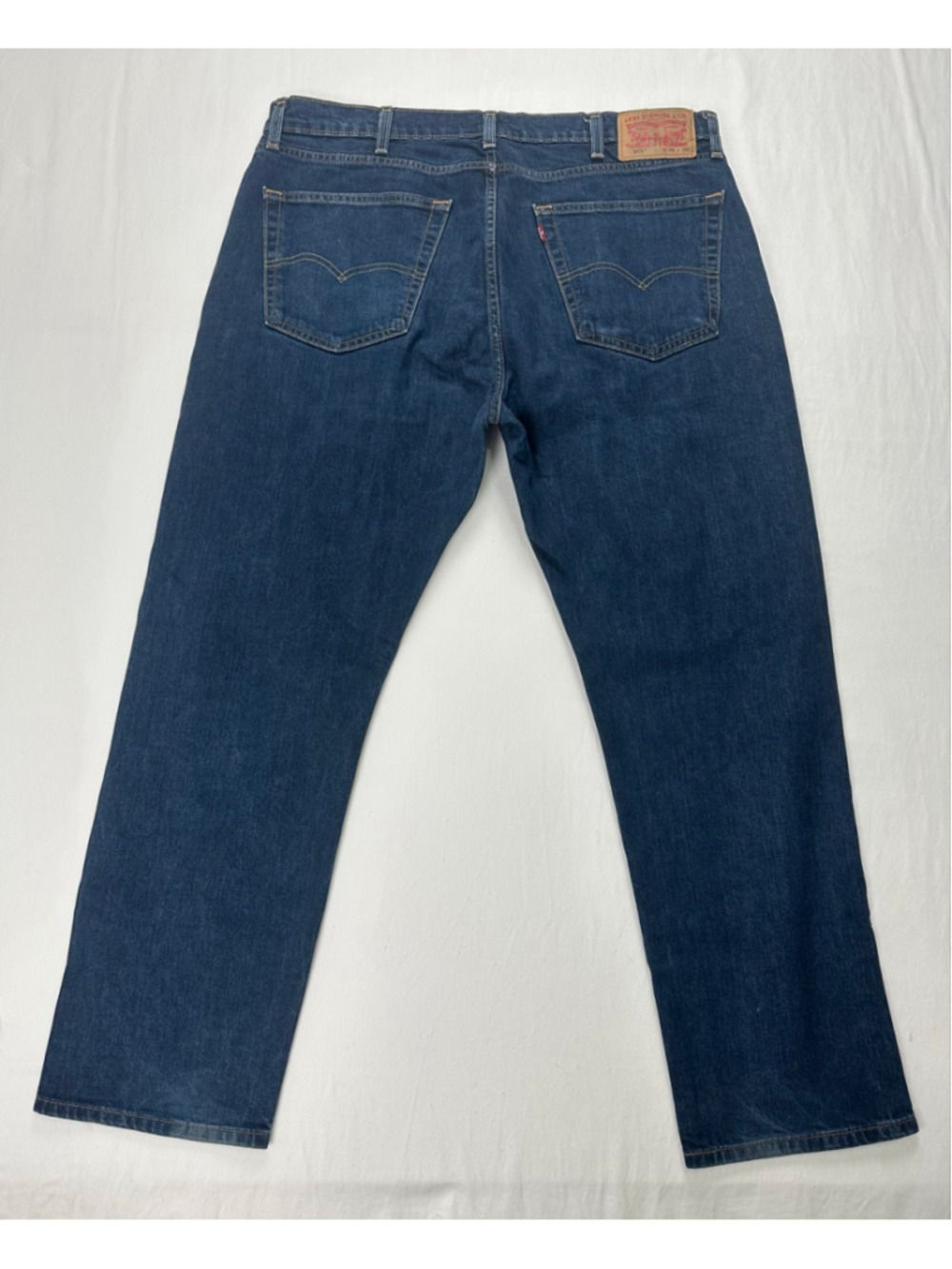 Levi’s 505 Regular Fit Jeans Dark Wash Stretch Denim W38 L30 Classic Straight Le - Picture 4 of 16